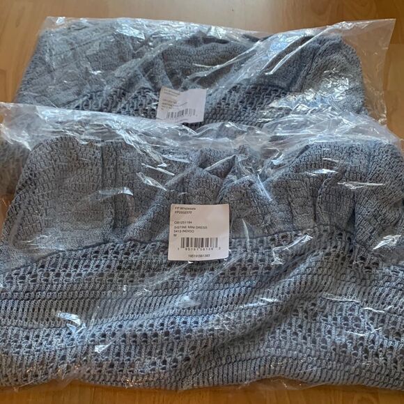 Free People Blue Crochet Mini Dress - Picture 11 of 16